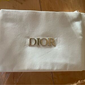 Dior Cream Zippered Pouch
